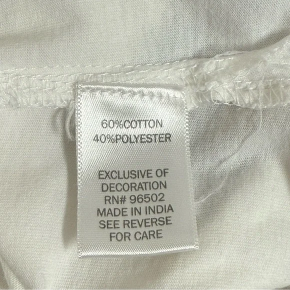 Krazy Kat White Lace Applique V-Neck Boho Tunic Top 3/4 Sleeve XL - Picture 7 of 9